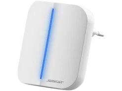 Somikon WLAN Türklingel:2 WLAN-Steckdosen-Empfänger, Kinetischer Klingelknopf, App, 100m, 80dB -Shop Für Smart-Home-Produkte zx5003 3 1