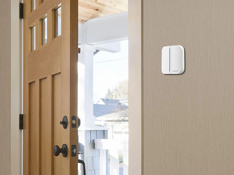 Somikon Klingel:WLAN-Steckdosen-Empfänger & Kinetischer Klingelknopf, App, 100m, 80dB 8 Somikon Klingel:WLAN-Steckdosen-Empfänger & Kinetischer Klingelknopf, App, 100m, 80dB – Bild 8