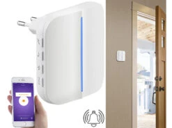 Somikon Klingel:WLAN-Steckdosen-Empfänger & Kinetischer Klingelknopf, App, 100m, 80dB 22 Somikon Klingel:WLAN-Steckdosen-Empfänger & Kinetischer Klingelknopf, App, 100m, 80dB -Shop Für Smart-Home-Produkte zx5003 6