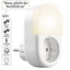 Luminea Home Control Nachtlicht-Lampen:WLAN-Steckdose Mit Smartem LED-Nachtlicht, App & Sprachsteuerung, 16 A