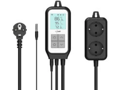 Revolt Universal Thermostat:WLAN-Steckdosen-Thermostat Für 2 Geräte, Sensor, App, Sprachsteuerung -Shop Für Smart-Home-Produkte zx5047 3 1