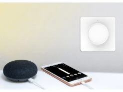 Luminea Home Control Smart Dimmer:2er-Set WLAN-Unterputz-Lichtschalter Mit Dreh- & Drück-Funktion, App -Shop Für Smart-Home-Produkte zx5073 6