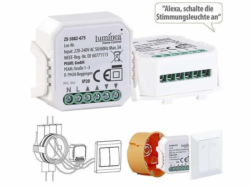 Luminea Home Control WLAN Rolladenschalter:2er-Set WLAN-Unterputzmodule Für Smarte Rollladen, App & Sprachbefehl 9 Luminea Home Control WLAN Rolladenschalter:2er-Set WLAN-Unterputzmodule Für Smarte Rollladen, App & Sprachbefehl – Bild 9