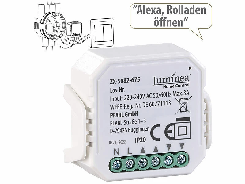 Luminea Home Control WLAN Rolladenschalter:2er-Set WLAN-Unterputzmodule Für Smarte Rollladen, App & Sprachbefehl 7 Luminea Home Control WLAN Rolladenschalter:2er-Set WLAN-Unterputzmodule Für Smarte Rollladen, App & Sprachbefehl – Bild 7