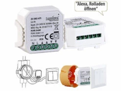 Luminea Home Control Rolladensteuerung:10er-Set WLAN-Unterputzmodule Für Smarte Rollladen, App & Sprachbefehl -Shop Für Smart-Home-Produkte zx5089 2 2