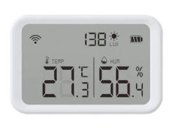 Luminea Home Control WLAN Temperatursensor:3in1-WLAN-Sensor Für Temperatur, Luftfeuchtigkeit Und Helligkeit, App -Shop Für Smart-Home-Produkte zx5200 7
