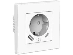 Luminea Home Control Unterputz Steckdose:2in1-WLAN-Unterputzsteckdose Mit USB-C- Und USB-A-Netzteil, 2 A, App -Shop Für Smart-Home-Produkte zx5209 2