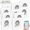 Luminea Home Control Steckdosen:10er-Set WLAN-Unterputzsteckdosen Mit App, Je 1x USB A, 1x USB C, 2 A