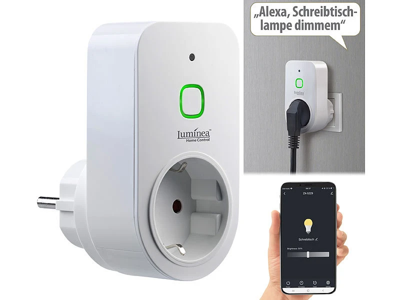 Luminea Home Control Dimmersteckdosen:3er Smarte WLAN-Dimmer-Steckdose Mit Phasenabschnittsdimmer Bis 200 W 12 Luminea Home Control Dimmersteckdosen:3er Smarte WLAN-Dimmer-Steckdose Mit Phasenabschnittsdimmer Bis 200 W – Bild 12