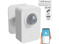 Luminea Home Control PIR Sensor:ZigBee-PIR-Bewegungsmelder, 8 M Reichweite, 128° Erfassungswinkel, App