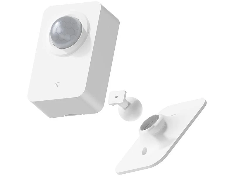 Luminea Home Control PIR Funkmelder:4er-Set ZigBee-PIR-Bewegungsmelder, 8 M Reichweite, App 6 Luminea Home Control PIR Funkmelder:4er-Set ZigBee-PIR-Bewegungsmelder, 8 M Reichweite, App – Bild 6