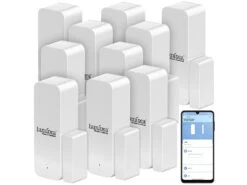 Luminea Home Control Türkontakt:10er-Set ZigBee-Tür- & Fensteralarme, Alexa, Google Assist., Siri, App -Shop Für Smart-Home-Produkte zx5245 7