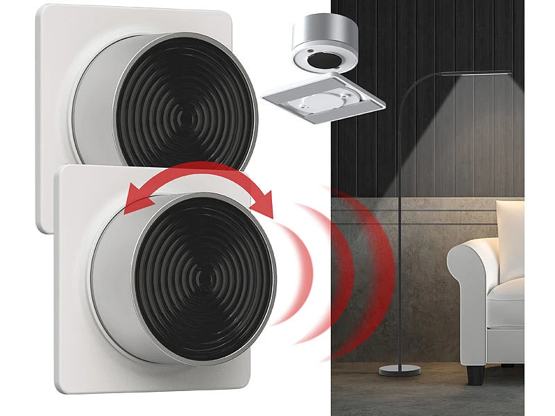 Luminea Home Control Dreh-Dimmer:2er-Set Mobile Lichtschalter & Dimmer Für Lampen LAV-165/175.rgbw 2 Luminea Home Control Dreh-Dimmer:2er-Set Mobile Lichtschalter & Dimmer Für Lampen LAV-165/175.rgbw – Bild 2