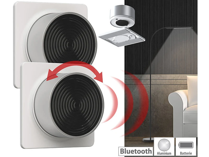 Luminea Home Control Dreh-Dimmer:2er-Set Mobile Lichtschalter & Dimmer Für Lampen LAV-165/175.rgbw 1 Luminea Home Control Dreh-Dimmer:2er-Set Mobile Lichtschalter & Dimmer Für Lampen LAV-165/175.rgbw