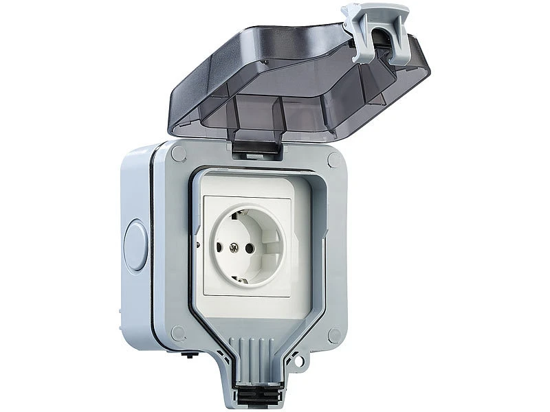 Luminea Home Control Outdoor Steckdose:Outdoor-WLAN-Aufputzsteckdose, Sprachsteuerung, Verbrauchsmesser, App 12 Luminea Home Control Outdoor Steckdose:Outdoor-WLAN-Aufputzsteckdose, Sprachsteuerung, Verbrauchsmesser, App – Bild 12