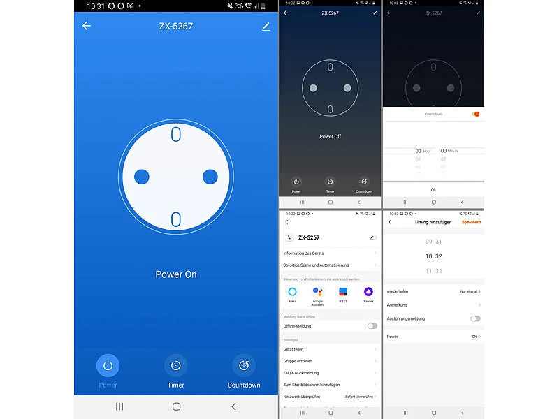 Luminea Home Control Outdoor Steckdose:Outdoor-WLAN-Aufputzsteckdose, Sprachsteuerung, Verbrauchsmesser, App 5 Luminea Home Control Outdoor Steckdose:Outdoor-WLAN-Aufputzsteckdose, Sprachsteuerung, Verbrauchsmesser, App – Bild 5