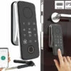 VisorTech Zahlentürschloss:Motorbetriebener ZigBee-Schließzylinder, Code, Fingerprint, App, IP55