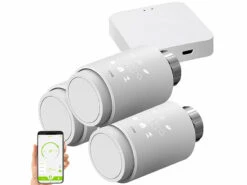 Revolt Heizkörperthermostate:3er-Set Programmierbare Heizkörper-Thermostate Mit WLAN-Gateway & App -Shop Für Smart-Home-Produkte zx5280 1