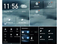 Luminea Home Control Smart Home Zentrale:Einbau-Smarthome-Zentrale, 4"/10,2cm Touchscreen, WLAN, ZigBee-Gateway -Shop Für Smart-Home-Produkte zx5285 16