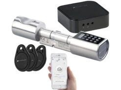 VisorTech Zahlenschloss:Elektronischer Tür-Schließzylinder, Transponder, Code, App, M Gateway -Shop Für Smart-Home-Produkte zx5306 9