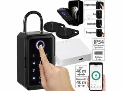 Xcase Tresor:Smarter Schlüssel-Safe & WLAN-Gateway, PIN Per Touch-Keys, Fingerprint
