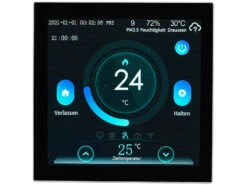 Revolt Funkthermostat:WLAN-Fußbodenheizung-Thermostat Mit Touchdisplay, Feinstaub-Anzeige -Shop Für Smart-Home-Produkte zx7209 2