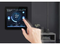 Revolt WLAN Thermostat Heizung:4er-Set WLAN-Thermostate Für Fußbodenheizungen, Touchdisplay -Shop Für Smart-Home-Produkte zx7209 4 2