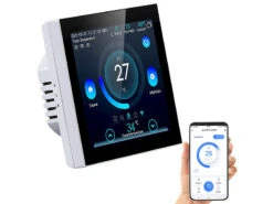 Revolt WLAN Thermostat Heizung:4er-Set WLAN-Thermostate Für Fußbodenheizungen, Touchdisplay -Shop Für Smart-Home-Produkte zx7209 9 2