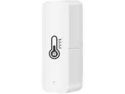 Luminea Home Control Temperatur Datenlogger:4er-Set ZigBee-Temperatur- & Luftfeuchtigkeits-Sensoren Mit App -Shop Für Smart-Home-Produkte zx7227 0 1