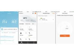 Luminea Home Control Temperatur Datenlogger:4er-Set ZigBee-Temperatur- & Luftfeuchtigkeits-Sensoren Mit App -Shop Für Smart-Home-Produkte zx7227 5 1
