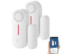VisorTech Alarmanlage Türkontakt:2er-Set WLAN-Tür- & Fensteralarme Mit Sirene, App Und Sprachsteuerung -Shop Für Smart-Home-Produkte zx7230 7