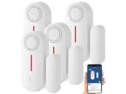 VisorTech Türkontakt Alarm:4er-Set 2in1-WLAN-Tür- & Fensteralarm, Sirene, App Und Sprachsteuerung -Shop Für Smart-Home-Produkte zx7231 7