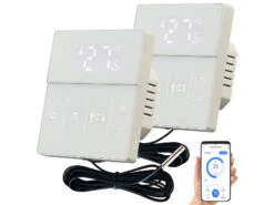 Revolt Thermostat WLAN Heizung:2er-Set WLAN-Fußbodenheizung-Thermostate Mit App, Weiß -Shop Für Smart-Home-Produkte zx7279 6