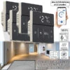 Revolt Heizung Thermostat WLAN:4er-Set WLAN-Fußbodenheizung-Thermostate Mit App, Schwarz