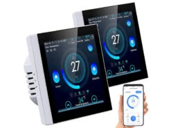 Revolt Thermostat Heizung WLAN:2er-Set WLAN-Thermostate Für Fußbodenheizungen, Touchdisplay -Shop Für Smart-Home-Produkte zx7283 5