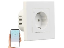 Luminea Home Control Smart-Steckdose Alexa:3er-Set WLAN-Unterputz-Steckdosen Mit Verbrauch-Messung, App, 3.680 W -Shop Für Smart-Home-Produkte zx7315 13 1