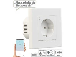 Luminea Home Control Smart-Steckdose Alexa:3er-Set WLAN-Unterputz-Steckdosen Mit Verbrauch-Messung, App, 3.680 W -Shop Für Smart-Home-Produkte zx7315 14