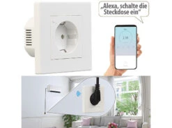 Luminea Home Control Smart-Steckdose Alexa:3er-Set WLAN-Unterputz-Steckdosen Mit Verbrauch-Messung, App, 3.680 W -Shop Für Smart-Home-Produkte zx7315 15