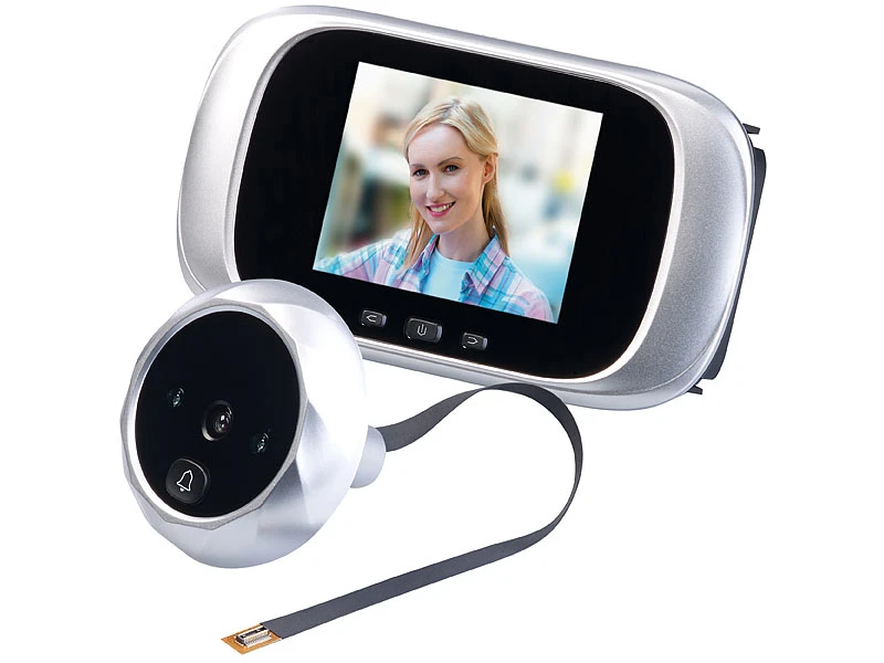 Somikon Türspion Ohne Bohren:Digitale Türspion-Kamera Mit 7,1-cm-Farbdisplay (2,8") Und Nachtsicht 2 Somikon Türspion Ohne Bohren:Digitale Türspion-Kamera Mit 7,1-cm-Farbdisplay (2,8") Und Nachtsicht – Bild 2