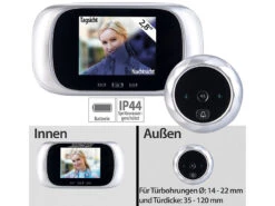 Somikon Türspion Ohne Bohren:Digitale Türspion-Kamera Mit 7,1-cm-Farbdisplay (2,8") Und Nachtsicht