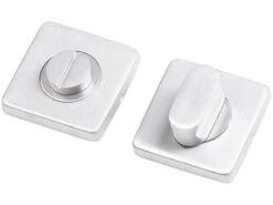 AGT Türbeschläge Badezimmer:2er-Set Edelstahl-Türbeschlag Bad & WC, 2 Klinken & Rosetten, Eckig -Shop Für Smart-Home-Produkte zx8081 1 1