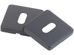 AGT Türklinken Edelstahl:3er-Set Edelstahl-Türbeschläge, Je 2 Klinken & Rosetten, Eckig Schwarz -Shop Für Smart-Home-Produkte zx8082 1 2