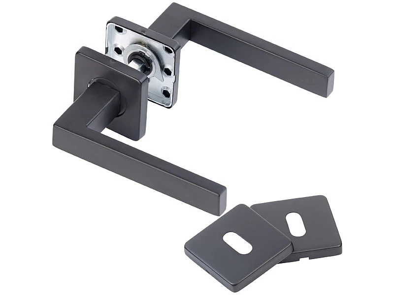 AGT Moderner Türbeschlag:4er-Set Edelstahl-Türbeschläge, 1x Für Bad/WC, 3x Für Zimmertüren 7 AGT Moderner Türbeschlag:4er-Set Edelstahl-Türbeschläge, 1x Für Bad/WC, 3x Für Zimmertüren – Bild 7