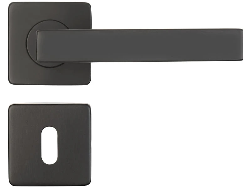 AGT Moderner Türbeschlag:4er-Set Edelstahl-Türbeschläge, 1x Für Bad/WC, 3x Für Zimmertüren 8 AGT Moderner Türbeschlag:4er-Set Edelstahl-Türbeschläge, 1x Für Bad/WC, 3x Für Zimmertüren – Bild 8