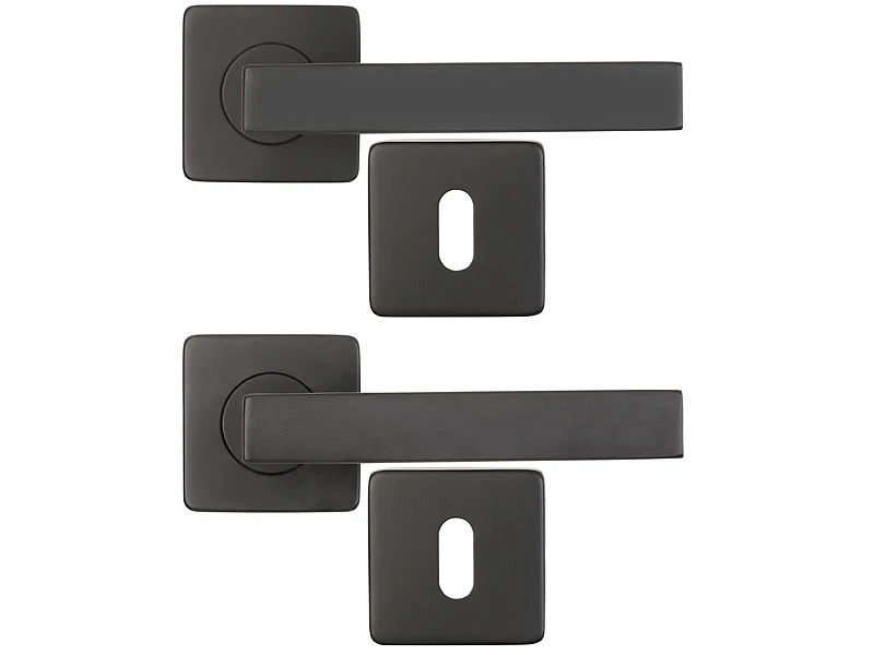 AGT Moderner Türbeschlag:4er-Set Edelstahl-Türbeschläge, 1x Für Bad/WC, 3x Für Zimmertüren 17 AGT Moderner Türbeschlag:4er-Set Edelstahl-Türbeschläge, 1x Für Bad/WC, 3x Für Zimmertüren – Bild 17