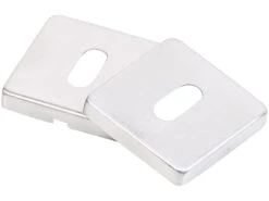 AGT Türbeschlag, Modern:2er-Set Edelstahl-Türbeschlag Mit 2 Klinken & Rosetten, Eckig, Silbern -Shop Für Smart-Home-Produkte zx8083 3 2