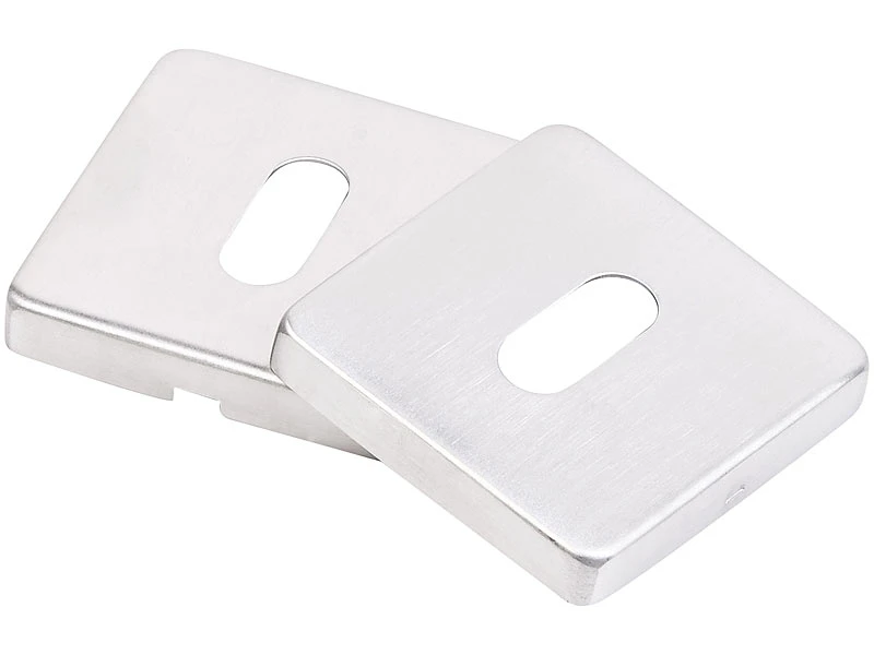 AGT Rostfreie Türbeschläge:6er-Set Edelstahl-Türbeschlag Mit 6 Klinken & Rosetten, Eckig, Silbern 5 AGT Rostfreie Türbeschläge:6er-Set Edelstahl-Türbeschlag Mit 6 Klinken & Rosetten, Eckig, Silbern – Bild 5