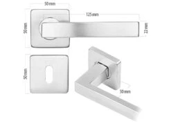 AGT Türbeschlag Rostfrei:8er-Set Edelstahl-Türbeschläge Für Alle Innen-Türen, Mit 8 Türklinken -Shop Für Smart-Home-Produkte zx8083 6