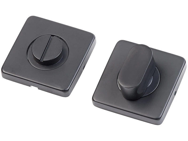 AGT Moderner Türbeschlag:4er-Set Edelstahl-Türbeschläge, 1x Für Bad/WC, 3x Für Zimmertüren 16 AGT Moderner Türbeschlag:4er-Set Edelstahl-Türbeschläge, 1x Für Bad/WC, 3x Für Zimmertüren – Bild 16