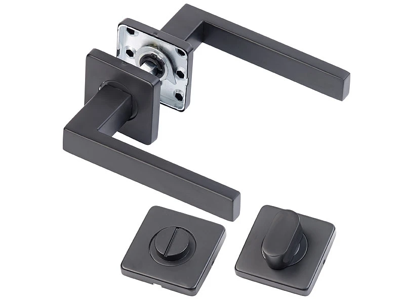 AGT Moderner Türbeschlag:4er-Set Edelstahl-Türbeschläge, 1x Für Bad/WC, 3x Für Zimmertüren 10 AGT Moderner Türbeschlag:4er-Set Edelstahl-Türbeschläge, 1x Für Bad/WC, 3x Für Zimmertüren – Bild 10